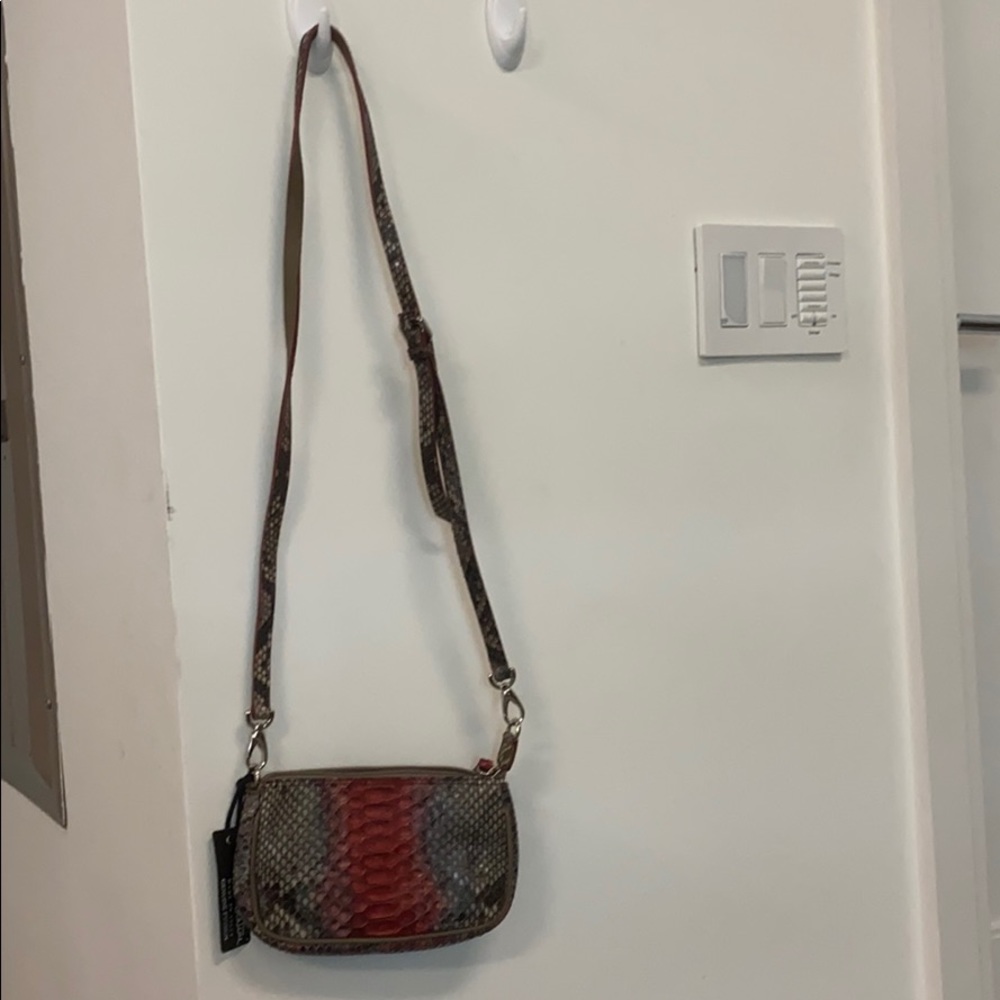 Genuine Hand painted Python Cross Body Handbag. - Picture 2 of 9